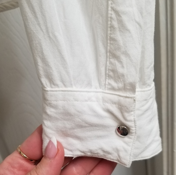 Diesel studded button up cropped white shirt - Picture 7 of 8